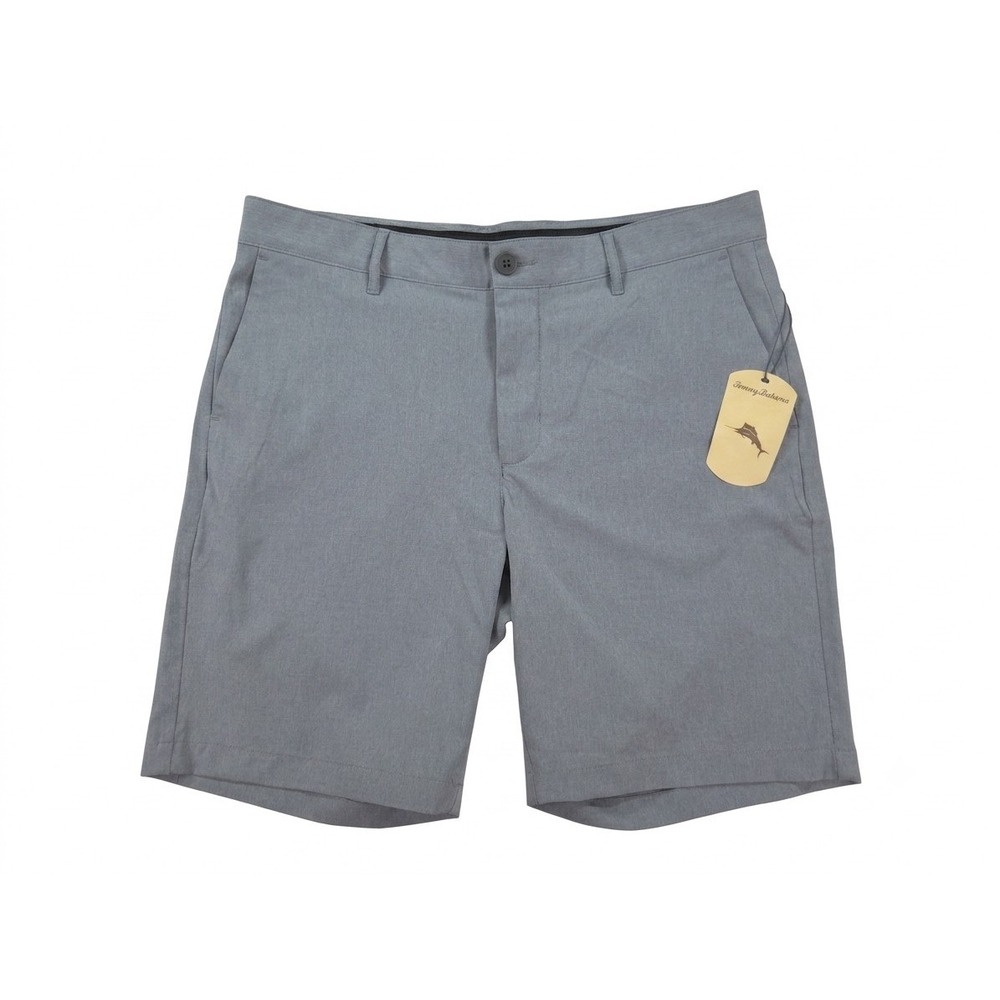 New Tommy Bahama Shorts Mens 38 Stretch Iced Slate Heather Athletic